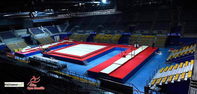 La salle du palais des sports de Marseille revue et corrigée pour le l'Elite Gym Massilia 2014